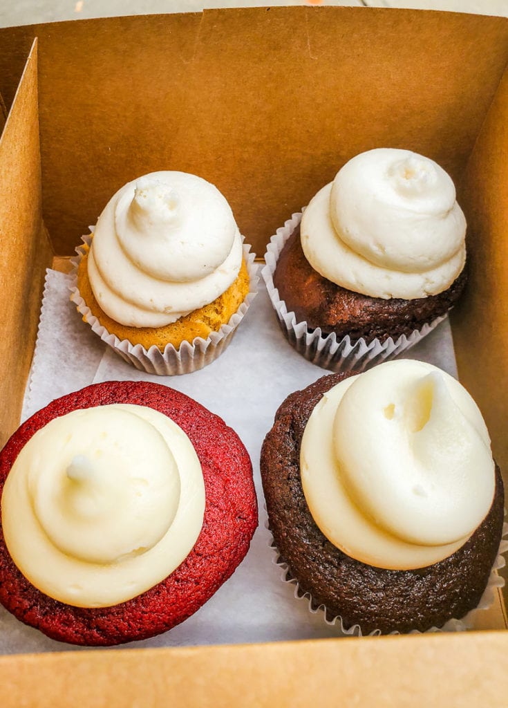 a box of cupcakes