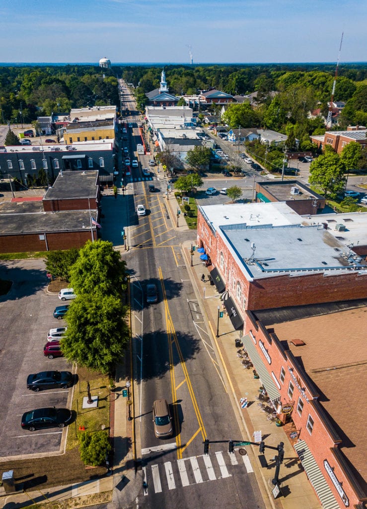 Salem Street in Downtown Apex, North Carolina