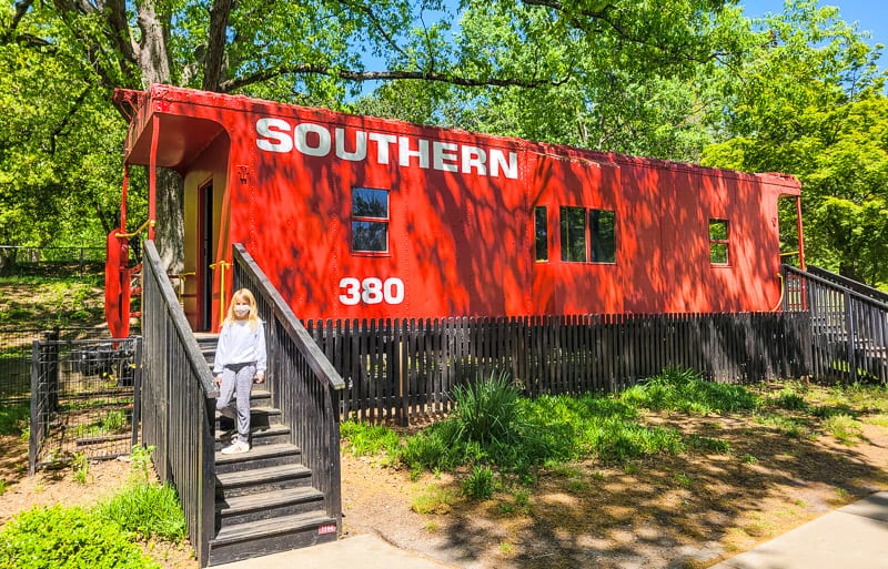 The Pullen Park Caboose - authentic train car from the Norfolk Southern Railway