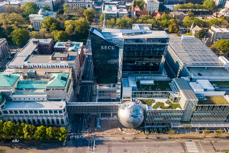 aerial view of Museum of Natural Sciences