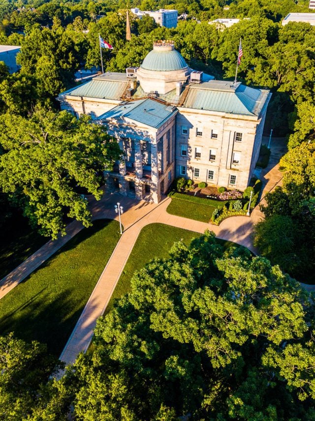 aerial view of North Carolina State Capitol Building, Raleigh