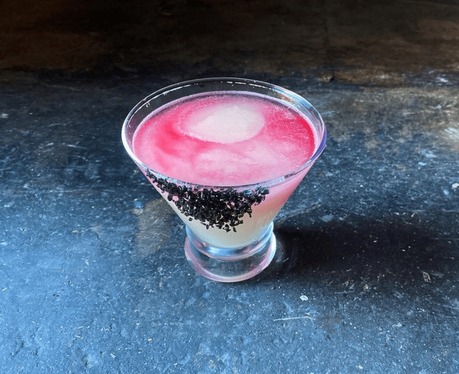 pink and white cocktail