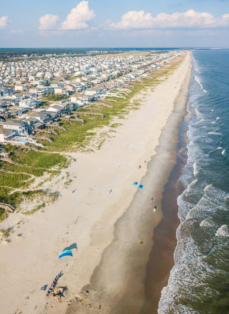 aerial view of Ocean Isle Beach, NC