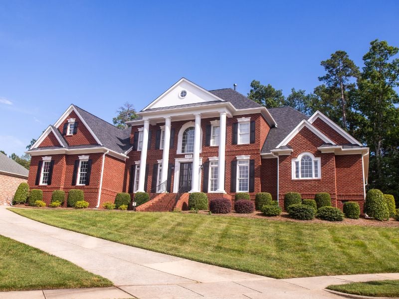 red brick home in Cary, North Carolina
