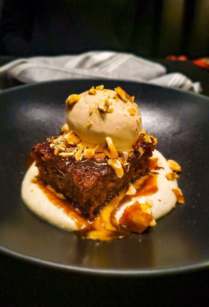 sticky date pudding at Crawford & Sons Restaurant in Raleigh