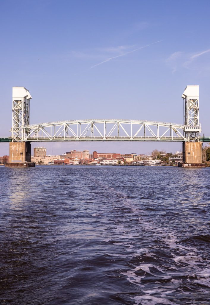 Bridge spanning across a river