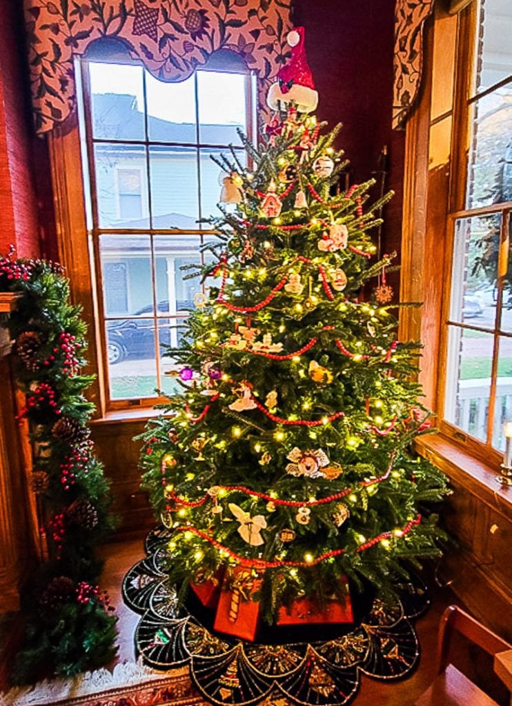 Christmas tree in a home