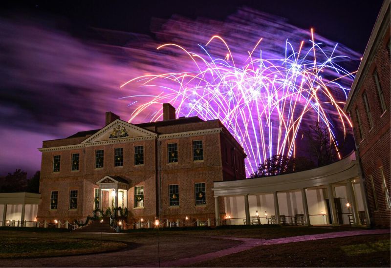 Fireworks over Tryon Palace