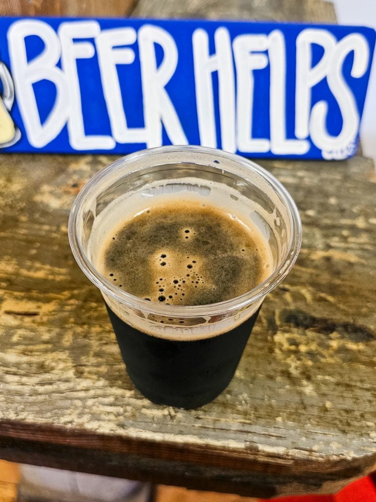 Cup of dark beer