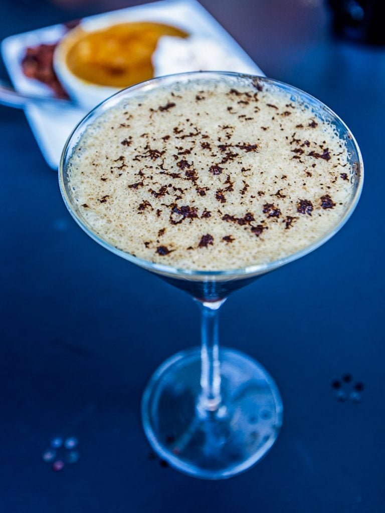 Espresso martini in a cocktail glass