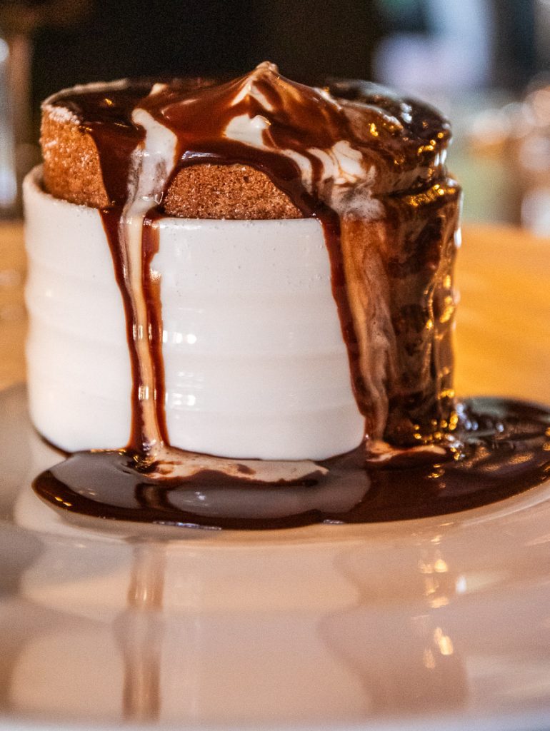 Chocolate souffle dessert