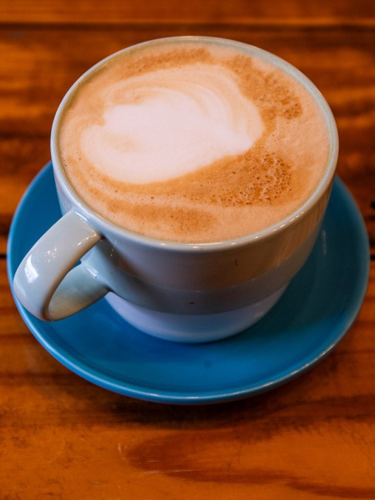 latte on table