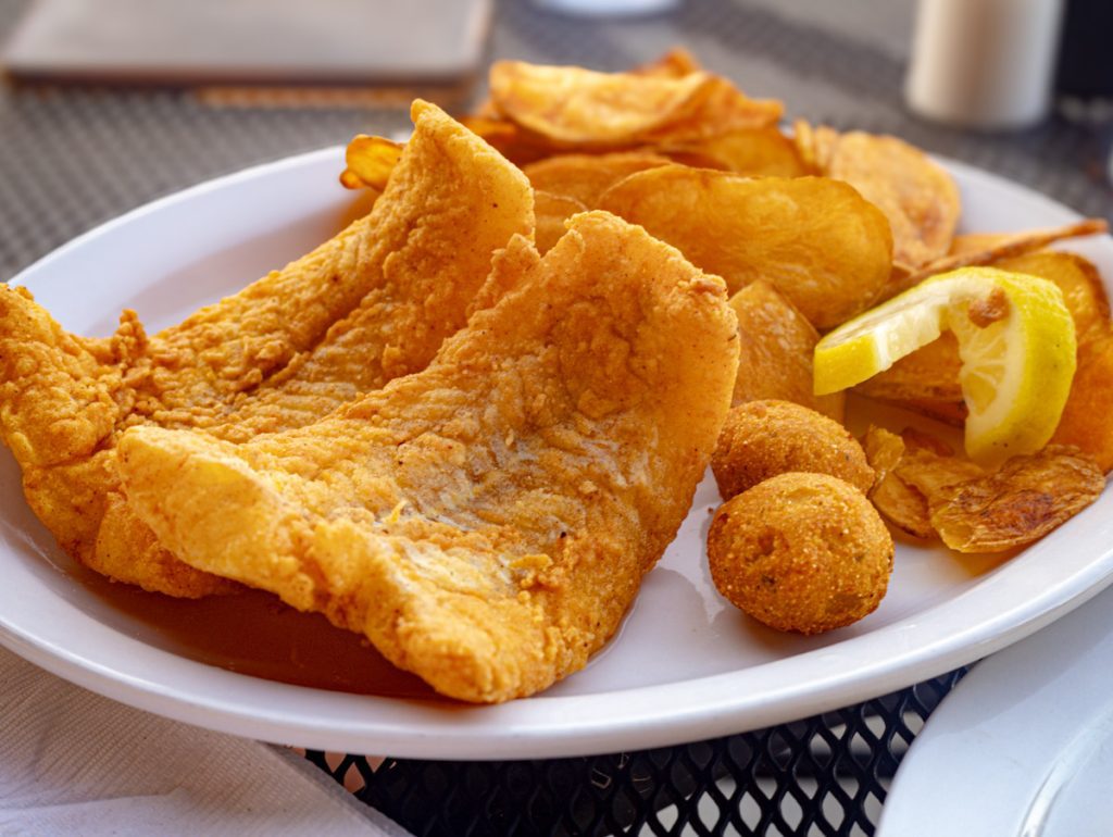 plate of fried cod