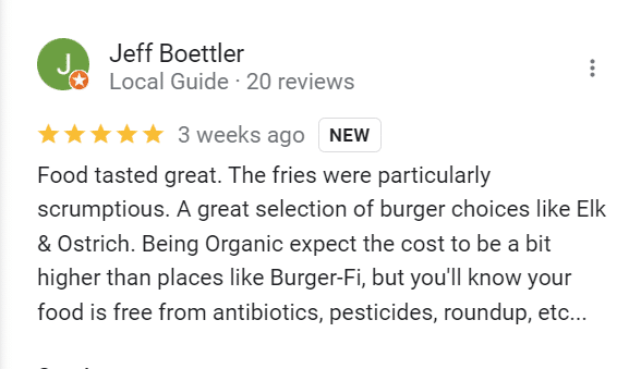screenshot review of burger village