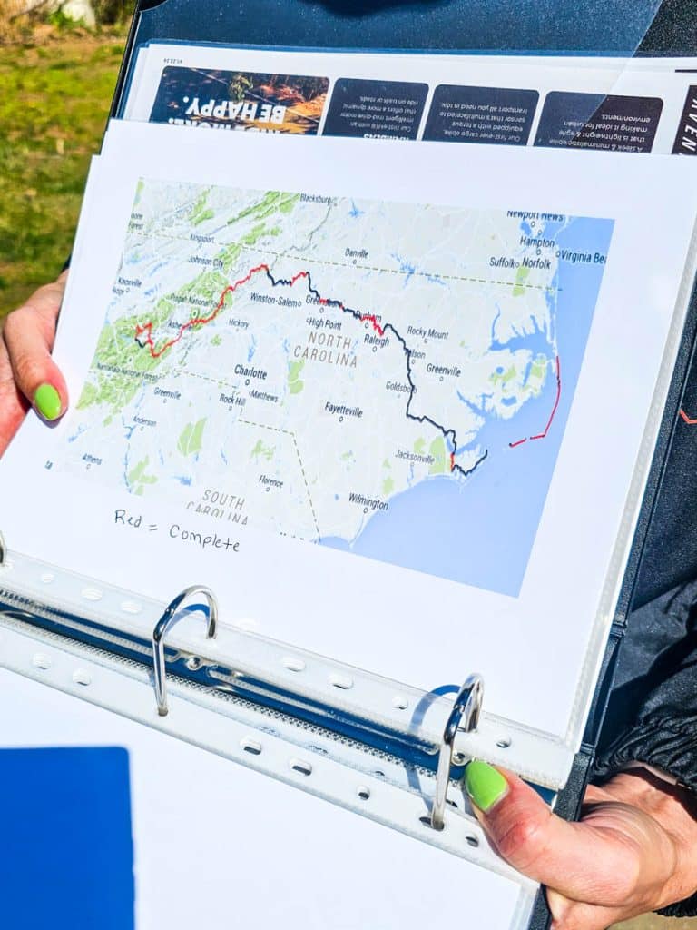 map of mountains to sea trail