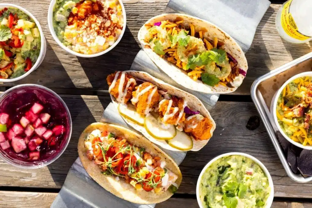 velvet tacos on table