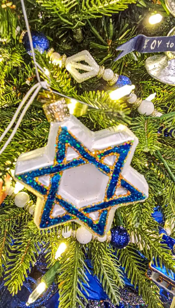 hanukkah star of david chiristmas tree ornament