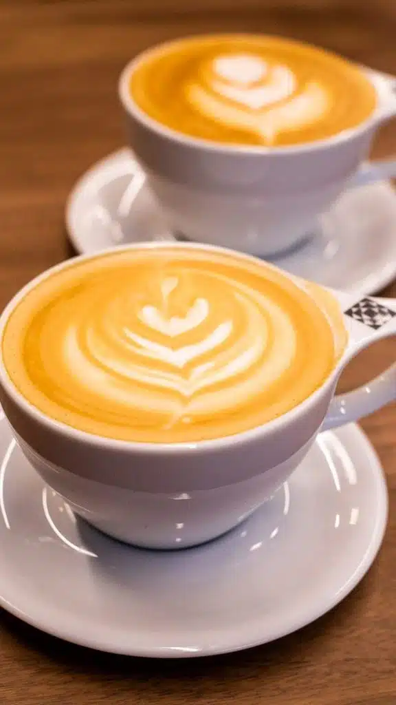Latte at Jubala Coffee, North Hills. Raleigh