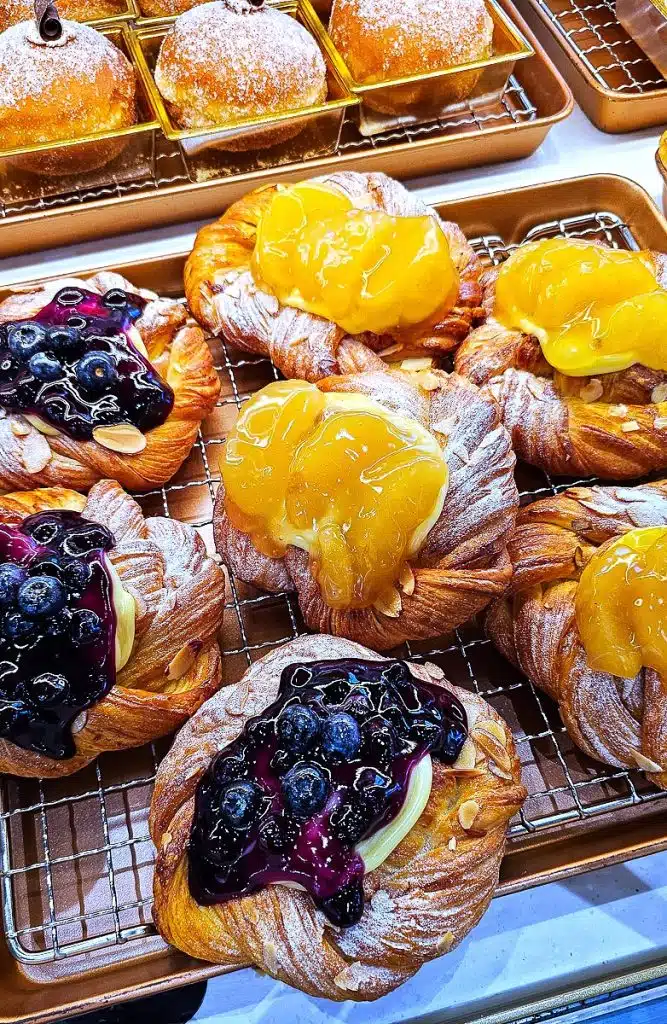 blueberry topped danish