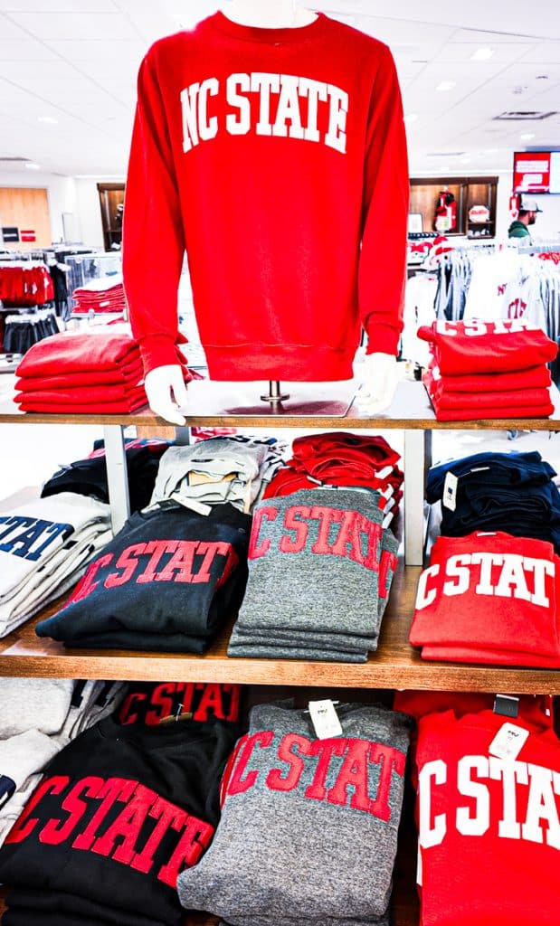 nc state merch in wolfpack outfitters