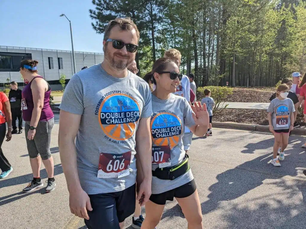 couple on course at reach rally run race