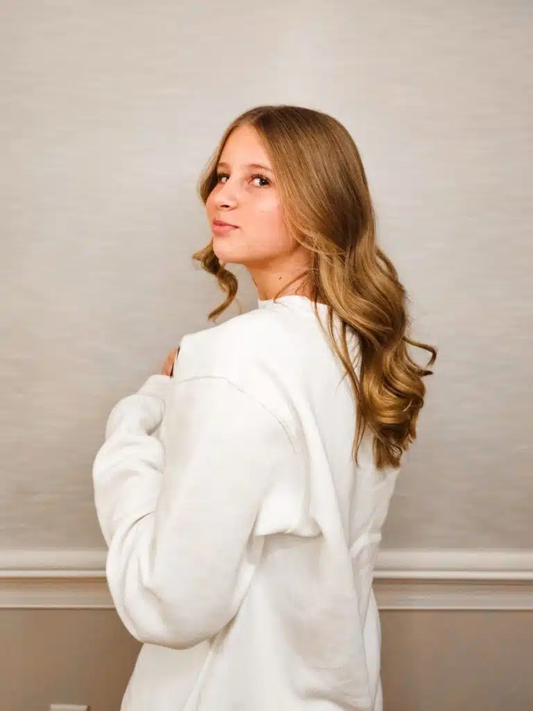 young girl posing hair style from moxie