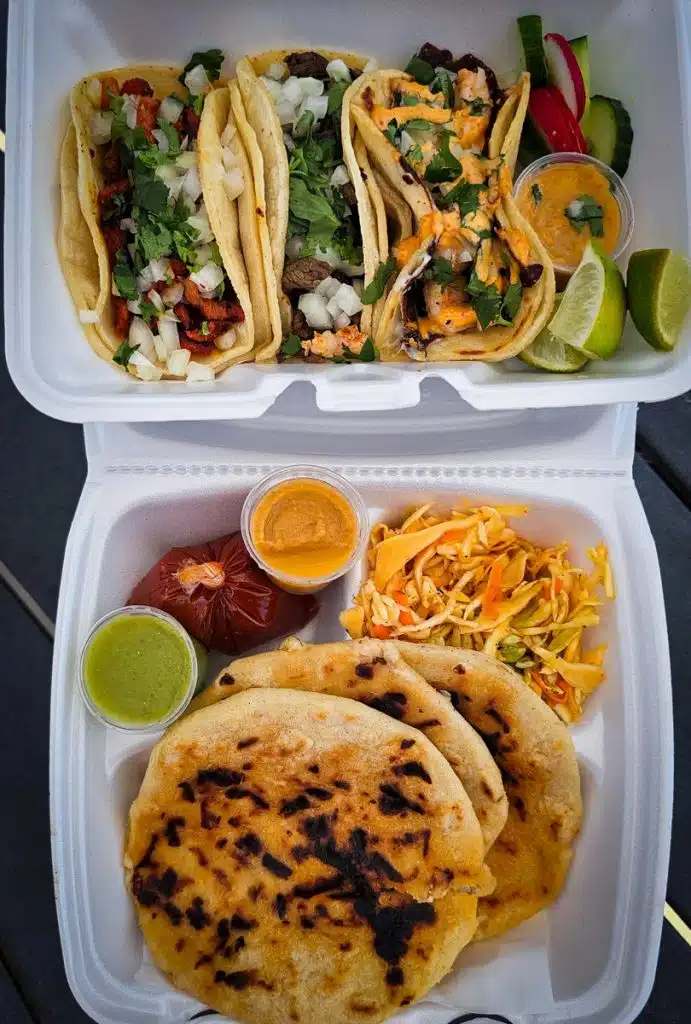 tacos and pupusas revuletas