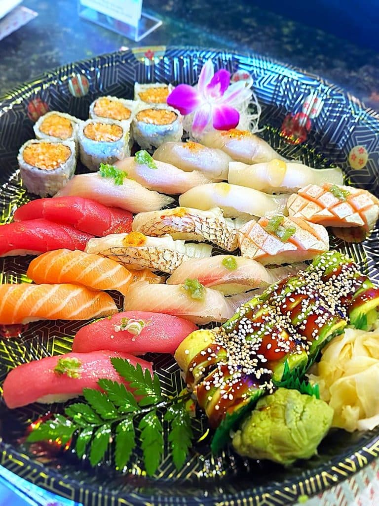 plate full of sushi ajasi raleigh