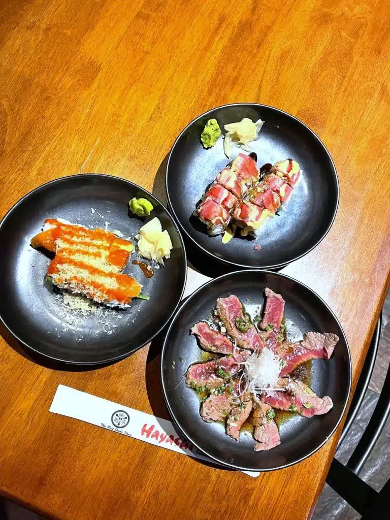 trio of sushi hayashi