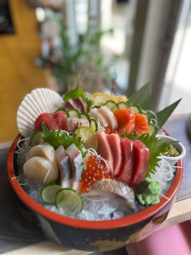 bowl of  sushi at wasabi cary