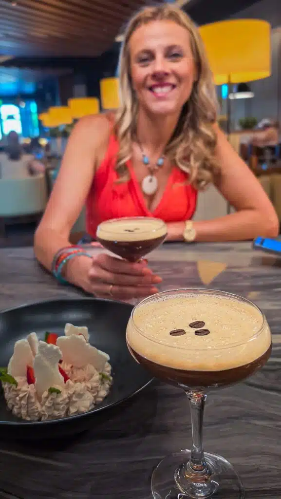 espresso martini and eton mess at ramsay's ktichen