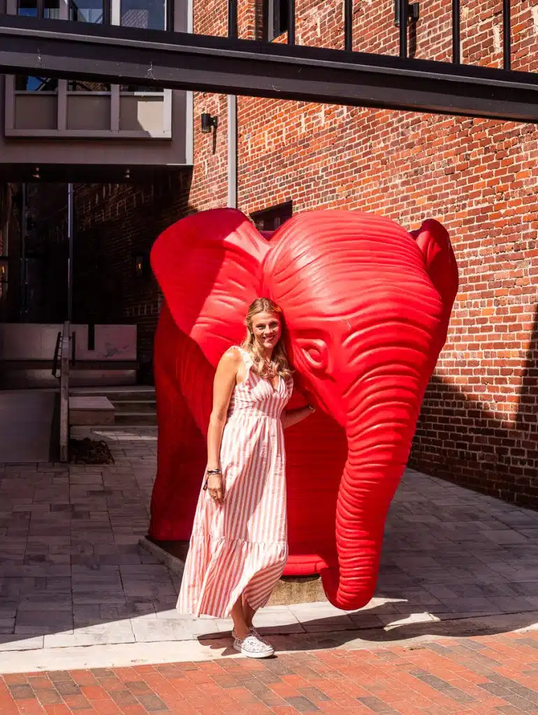 pink elephant sculpture