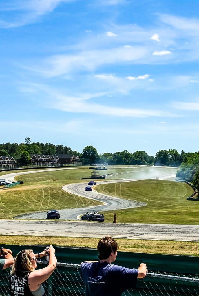 people watching car racing at virginia international raceway