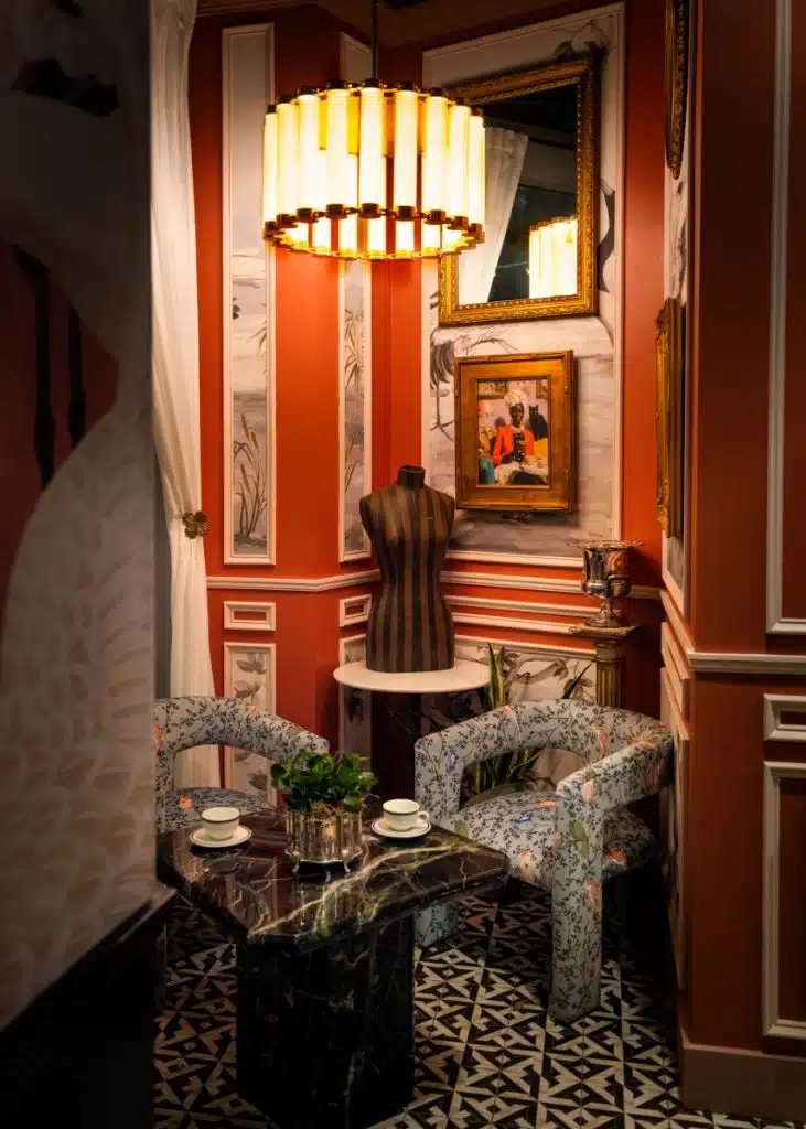 inside seating area in cafe royale