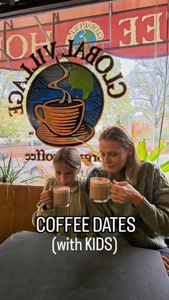 Coffee dates, with kids? We both actually didn't start drinking coffee until our mid-twenties, but we have been taking our kids to coffee shops all over the world since they were born.

No, we don't allow our kids to drink coffee yet (ages 12 & 16) but they do love hot chocolates and other caffeine free beverages.

As much as we enjoy adult coffee dates to have KID FREE time, it's nice to have parent/child bonding times in cafes out of the house, as the conversation can be more relaxed.

To be honest, sometimes we have to bribe them to come with us. e.g.

* you can get your favorite Nutella waffles at @jubalacoffee 

* you can get mochi donuts at @heirloomraleigh 

* you can get a cookie at @themorningtimes 

* you can get a delicious baked treat at @idlehour_coffee

* you can get your fave acai bowl at @fountcoffee 

* you can get a chocolate croissant at @boultedbread

* you can have this great hot chocolate at @globalvillagecoffee

Do you take your kids to coffee shops?

Did your parents take you as a kid?

What age did your kids start drinking coffee (no judgement) we get how TOUGH parenting can be!

#ThisIsRaleigh #raleighcoffeeshop #raleighcafes
#raleighcoffeespots #raleighfamily #raleighmoms #trianglefamily #Raleighcoffee