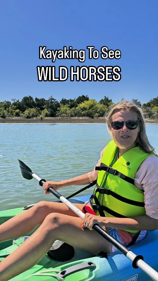 This was FUN. We love kayaking, and we love wildlife, so why not combine them both! When in Beaufort on @TheCrystalCoast [AD], we did a 2-hour guided kayaking tour with the great folks from @BeaufortPaddle.

Our expedition took us through the tranquil marshes of the Rachel Carson Reserve, which is home to about 35 wild horses. 

We paddled across Taylor’s Creek over to walk along the white sand beaches of Bird Shoals passing a group of four wild horses along the way.

Our journey continued down the creek, enjoying the views of the historic Beaufort waterfront on one side and horses grazing on the banks of the Rachel Carson Reserve on the other. Some tours get lucky and see dolphins.

Want to follow in our footsteps?

We just published our itinerary guide for our couples' getaway to Beaufort & Morehead City.

Comment CRYSTAL COAST, and we will send you the link via DM to your inbox.

#mycrystalcoast #sobx #BeaufortNC #nccoast
#visitnorthcarolina #coastalcarolina #crystalcoastnc #ncoutdoors #wildhorsesofinstagram #outerbanksnc 
#obxnow